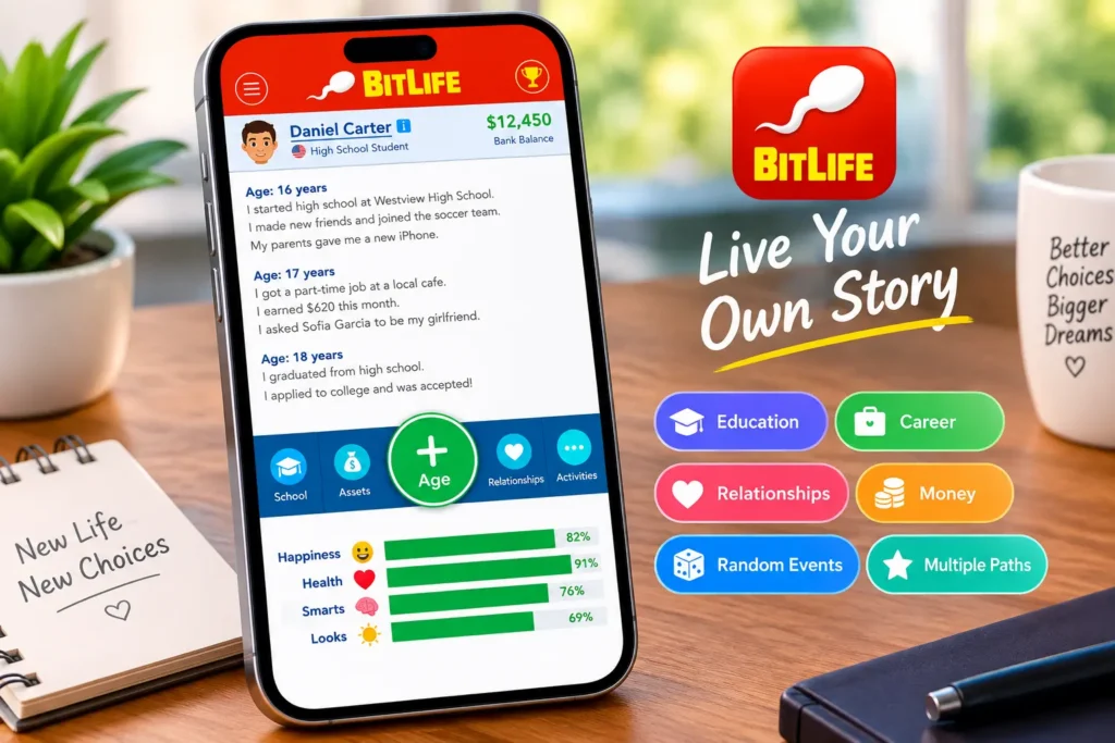 BitLife iOS game features on iPhone and iPad